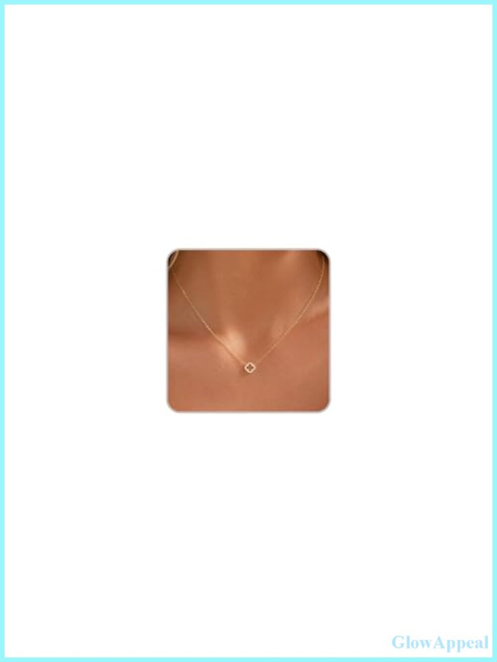 14K Gold Plated Cubic Zirconia Four Leaf Clover Pendant Necklace 16" with 2"